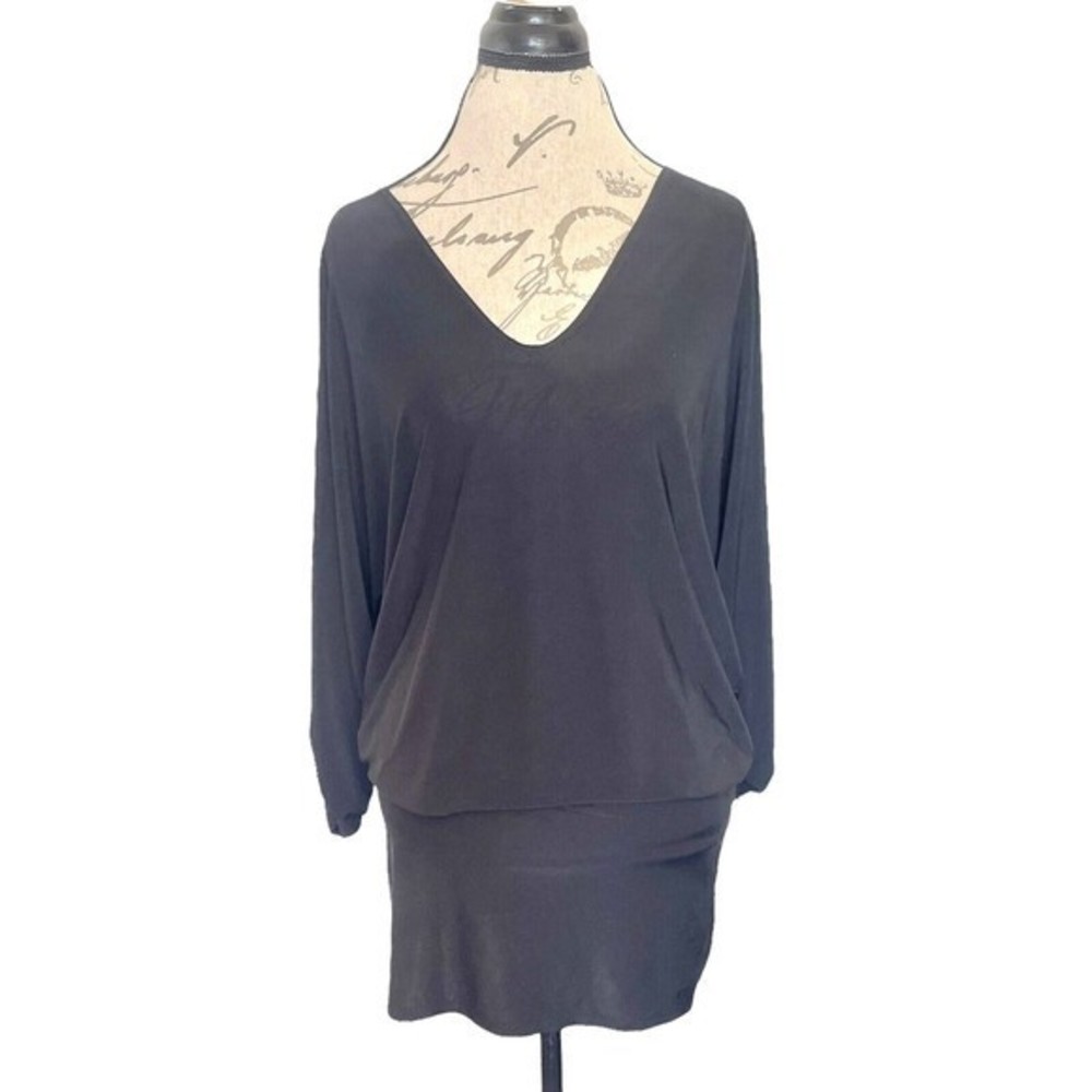 Dressed to Kill Dolman Sleeve Tunic Ruched DropWaist Dress Lagenlook Size Large